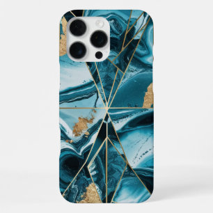 Elegant Copper Feminine Opulent Teal Gold iPhone 16 Pro Max Case