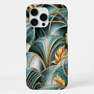 Elegant Copper Feminine Opulent Teal Gold iPhone 16 Pro Max Case