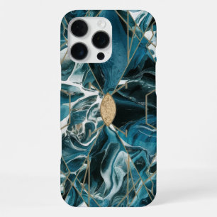 Elegant Copper Feminine Opulent Teal Gold iPhone 16 Pro Max Case