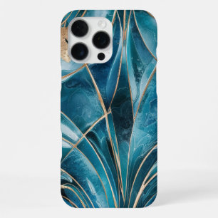 Elegant Copper Feminine Opulent Teal Gold iPhone 16 Pro Max Case
