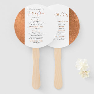 Elegant Copper Foil Customised Wedding Ceremony Hand Fan