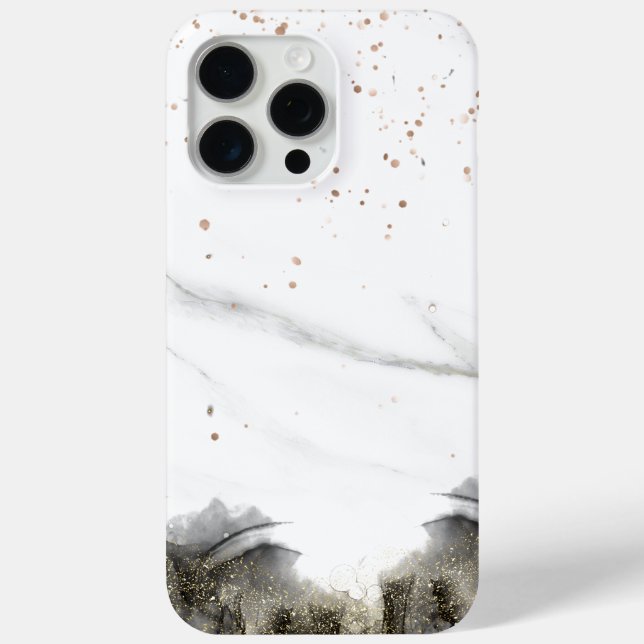 Elegant Copper | Girly Rose Gold Marble Case-Mate iPhone Case (Back)