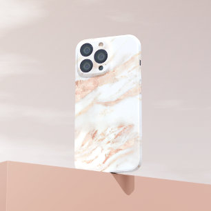 Elegant Copper   Girly Rose Gold Marble iPhone XR Case
