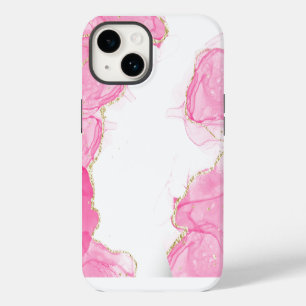 Elegant Copper Girly Rose Gold Marble iPhone 14 Case