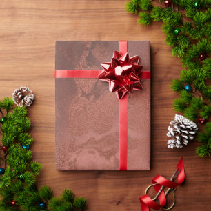 Elegant copper rose gold Christmas marble Wrapping Paper