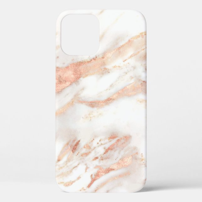 Elegant Copper Rose Gold Marble  Case-Mate iPhone Case (Back)