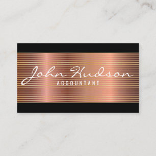 Elegant Copper Script Modern Design 3.5x2 Business Card