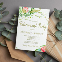 Elegant coral blush garden roses retirement party