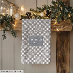 Elegant Coral Grey Towel Custom Name Kitchen Gift