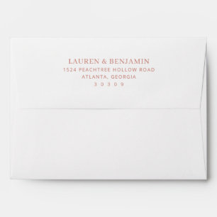 Elegant Coral Minimalist Envelope