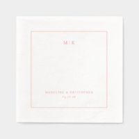 Elegant Coral Minimalist Rectangle