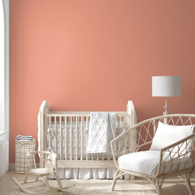 Elegant Coral Orange Solid Colour  Wallpaper (Kids)