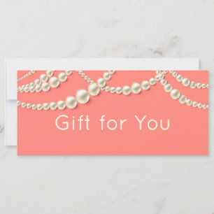 Elegant Coral & Pearl Gift Certificate