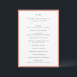 Elegant Coral Pink Monogram Modern Wedding Program<br><div class="desc">Modern wedding programs featuring a clean design with serif and script fonts.</div>