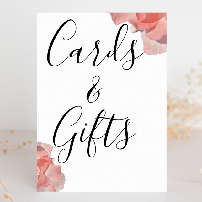 Elegant Coral Pink Rose Floral Cards & Gifts Poster (Creator Uploaded)