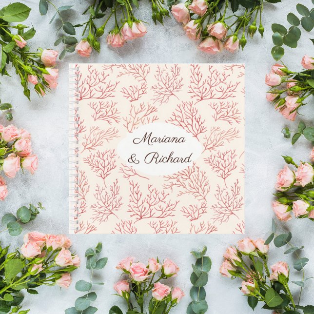 Elegant Coral Reef Wedding Guest Book (Creator Uploaded)