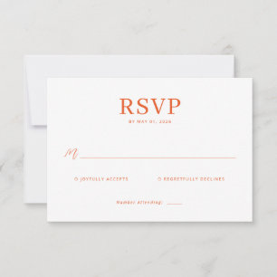 Elegant Coral RSVP Card