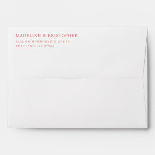 Elegant Coral Typographic Envelope