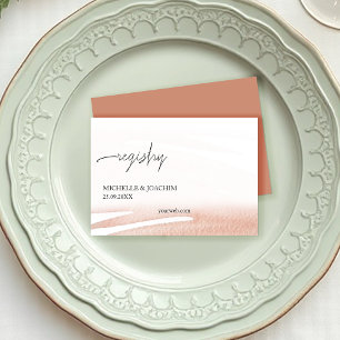 Elegant Coral Watercolor Art Enclosure Card