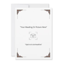 Elegant Corner Ornament Custom Card