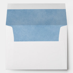 Elegant Cornflower Blue Lined Wedding Envelope