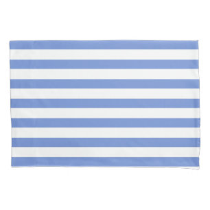 Elegant Cornflower Blue Stripes Pillowcase