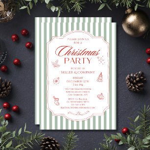 Elegant Corporate Christmas Party Company Holiday Invitation