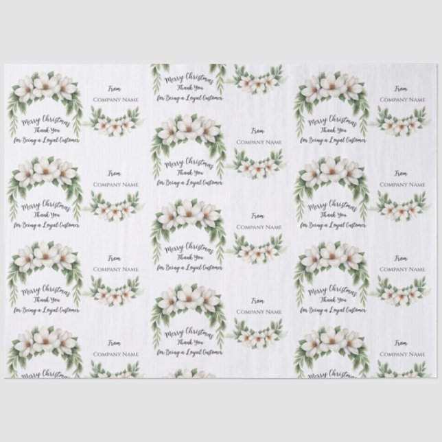 Elegant Corporate Christmas Wrapping Paper (Front)