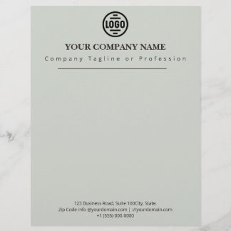 Elegant Corporate Grey Professional Company Logo Custom Letterhead