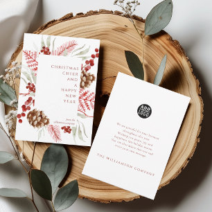 Elegant Corporate Logo Holiday Greeting Card