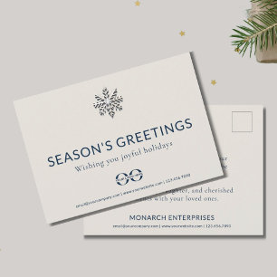Elegant Corporate Season's Greetings Postcard