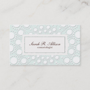 Elegant Cosmetologist Embossed Look Business Card