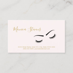 Elegant Cosmetologist Eyebrows and Eylashes Business Card
