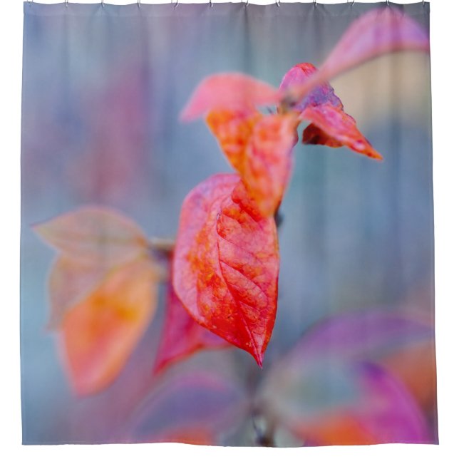 Elegant Cotoneaster Leaves Shower Curtain (Front)