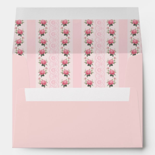 Elegant Cottagecore Envelope (pink) (Back (Bottom))