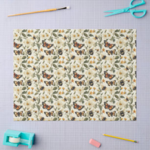 Elegant Cottagecore Florals Butterflies Decoupage Tissue Paper