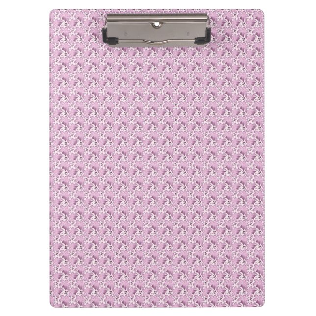 Elegant Cottagecore Flower Pattern Clipboard (Front)
