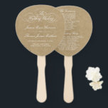 Elegant Country Kraft Wedding Program Template Hand Fan<br><div class="desc">Celebrate in style with these trendy wedding program hand fans. This design is easy to personalise with your special event wording and your guests will be thrilled when they receive these fabulous programs.</div>