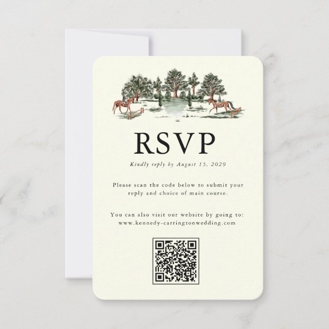 Elegant Country Manor | Ranch Response Card (Front)
