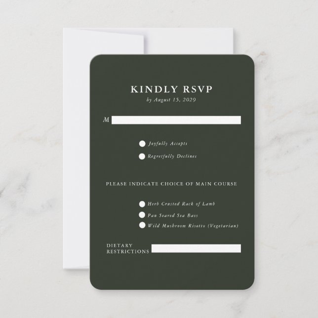 Elegant Country Manor | Ranch RSVP Card  (Front)