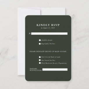 Elegant Country Manor   Ranch RSVP Card 