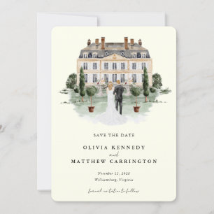 Elegant Country Manor Ranch Save the Date Invitation