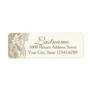 Elegant Country Rustic Floral Design Return Address Label