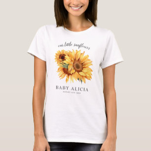 Elegant Country Sunflower Baby Shower T-Shirt