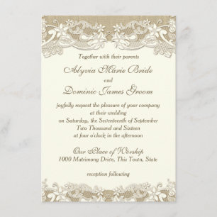 Elegant Country Vintage Wedding Invitation