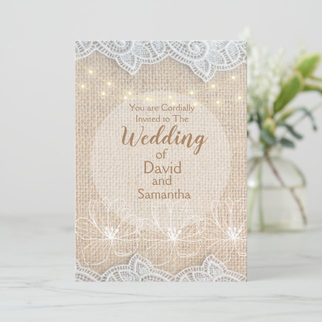 Elegant Country Wedding Invitation (Standing Front)
