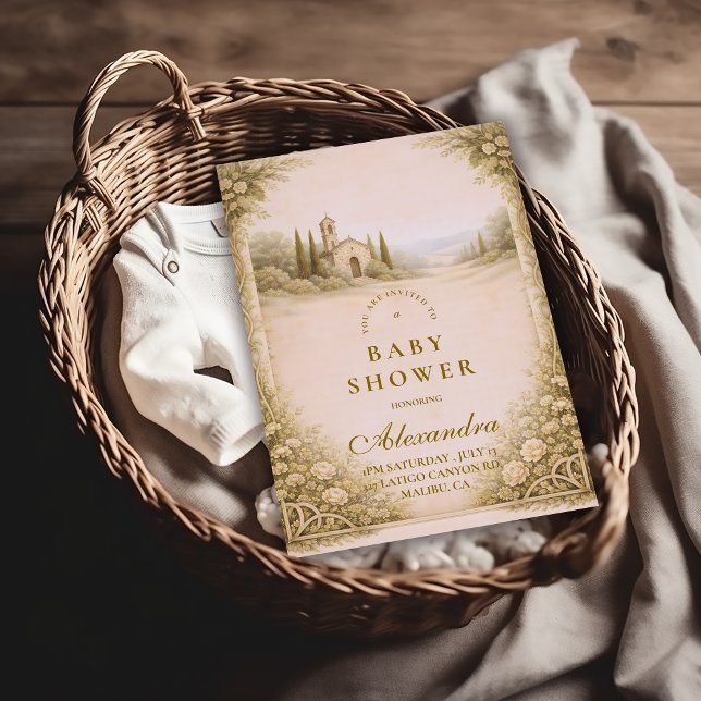 Elegant Countryside Garden Baby Shower Invitation (Creator Uploaded)
