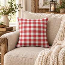 Elegant Countryside Picnic White Red Chequered