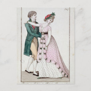 Elegant Couple Dancing the Waltz Postcard