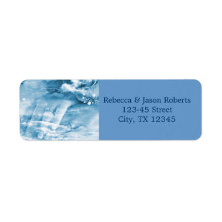 elegant couple hands vintage wedding return address label